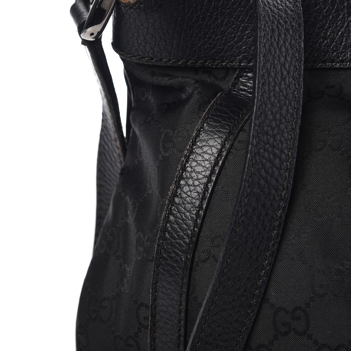 Nylon Monogram Small D Silver Ring Messenger Black