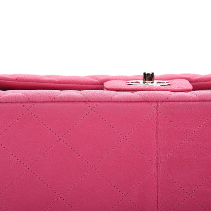 Chanel Iridescent Caviar Quilted Jumbo Double Flap Pink 10 of 12