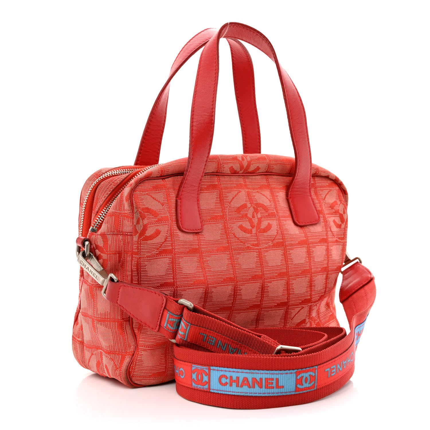 Chanel Nylon Small Travel Tote Red 3 of 18