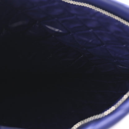 Chanel Lambskin Quilted CC Beauty Clutch Blue 5 of 7