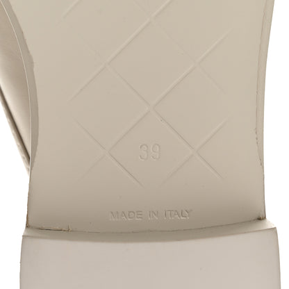 Chanel Lambskin Quilted CC Turnlock Mules 39 Light Grey 7 of 10