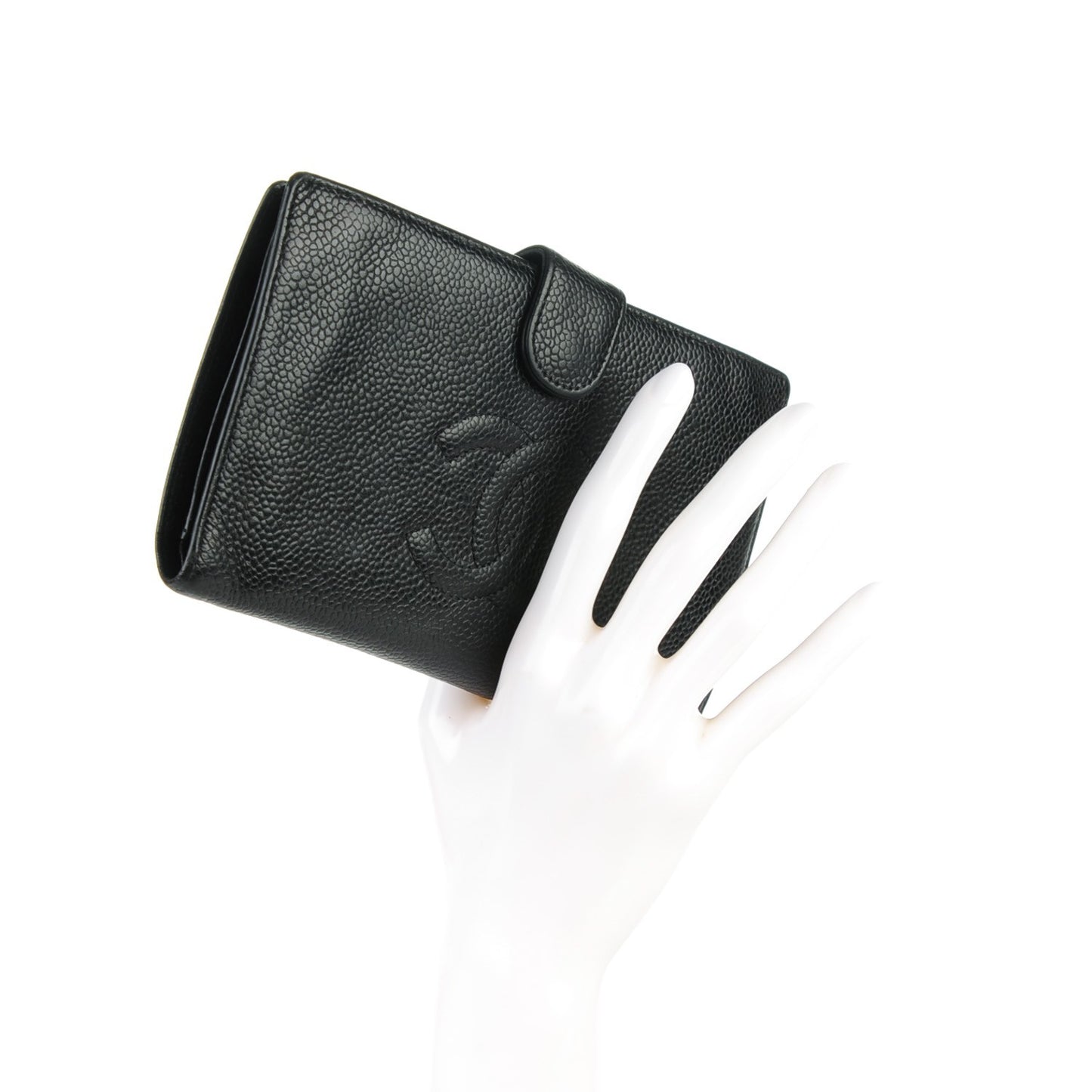 Caviar Timeless CC French Wallet Black