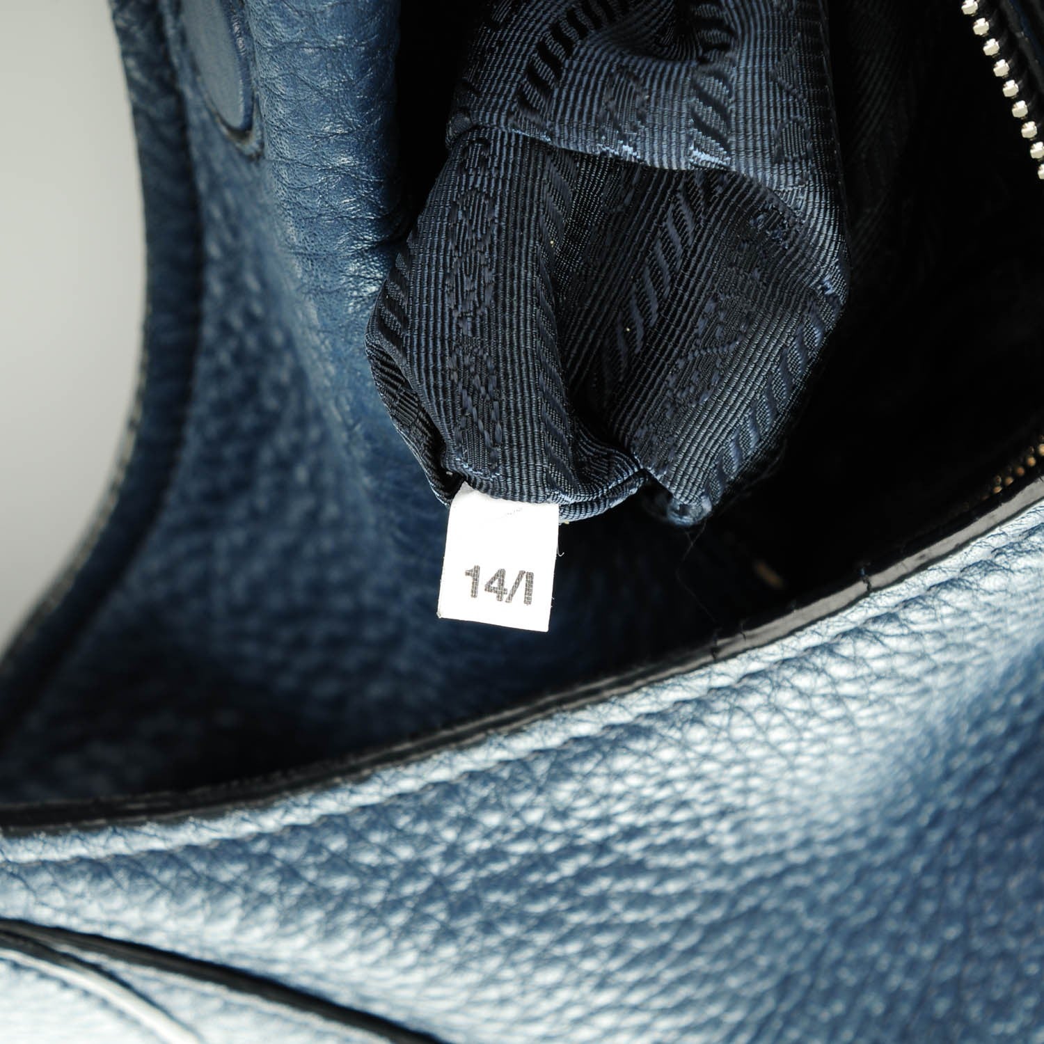 Prada Vitello Daino Medium Pocket Hobo Bag Bleuette 8 of 8