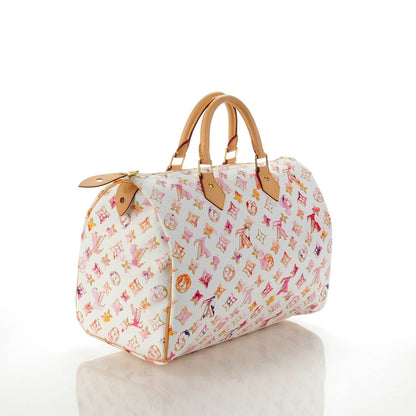 Louis Vuitton Watercolor Aquarelle Speedy 35 White 3 of 7