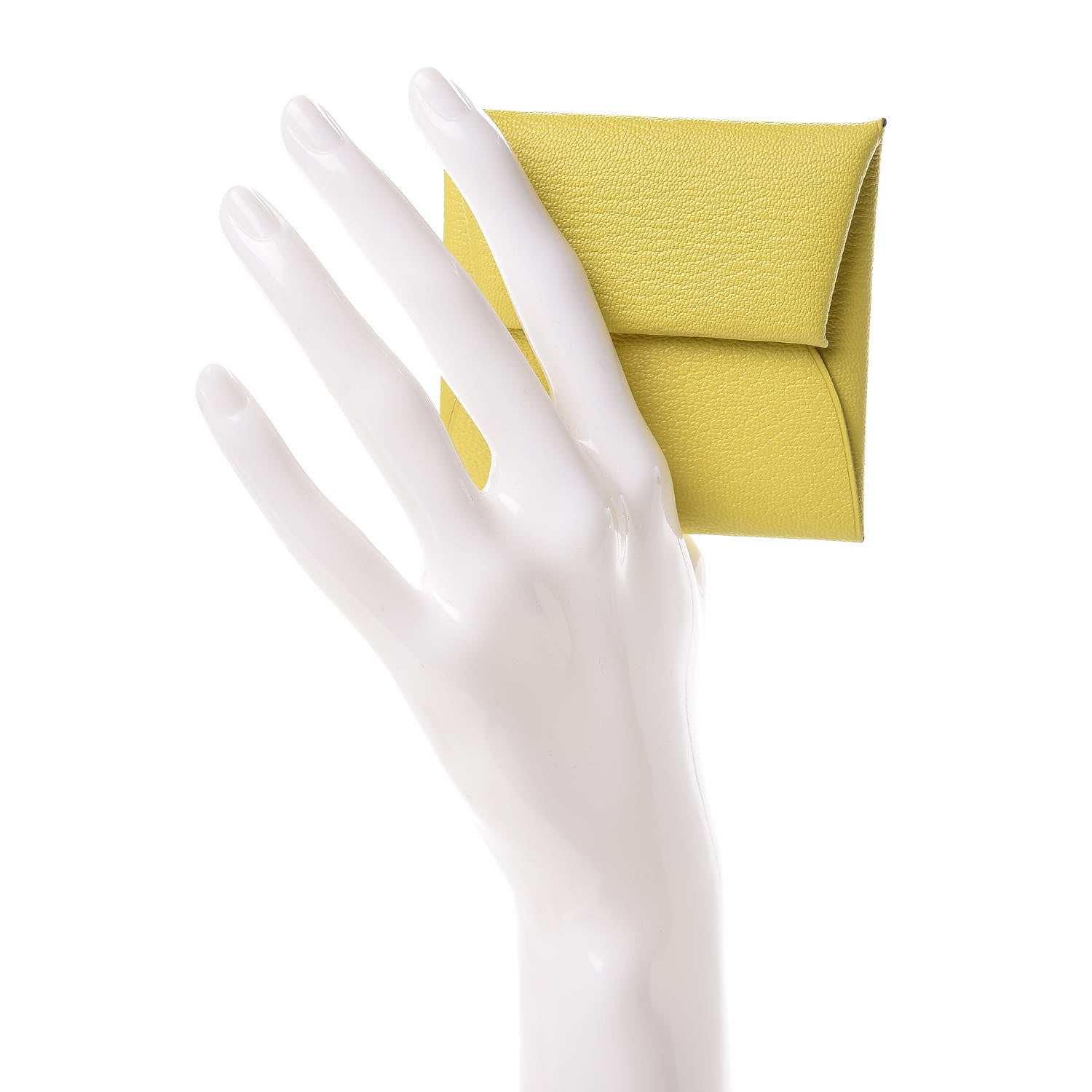Hermes Chevre Mysore Bastia Coin Purse Lime 2 of 8