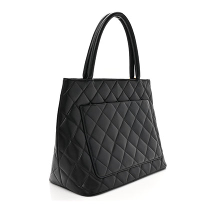 Chanel Lambskin Quilted Medallion Tote Black 3 of 15