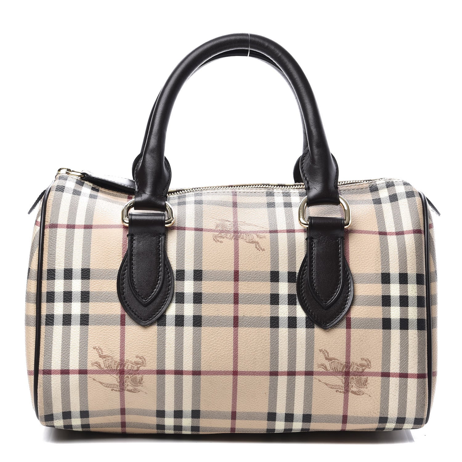 Burberry Haymarket Check Small Chester Bowling Bag Chocolate 1 of 9