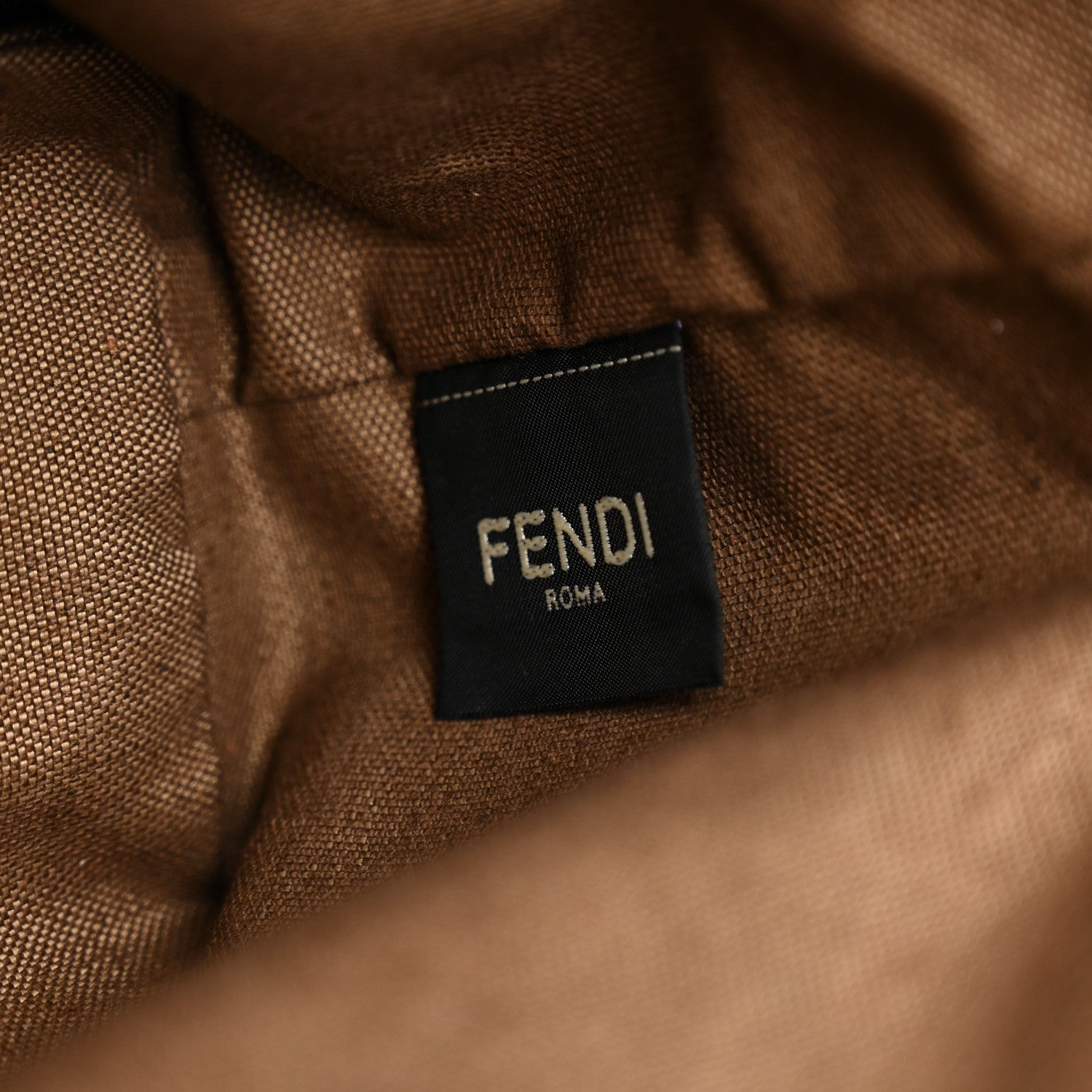 Fendi Velvet Fabric Jacquard FF Vitello Grace Medium Mamma Baguette Dark Brown 8 of 11