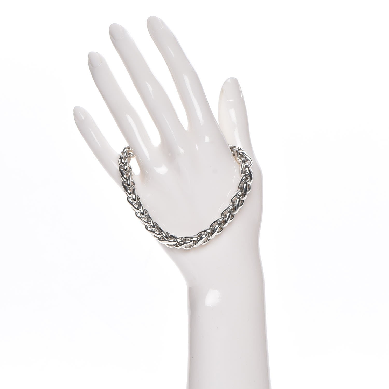 David Yurman Sterling Silver 18K Yellow Gold 8mm Wheat Chain Bracelet 2 of 5