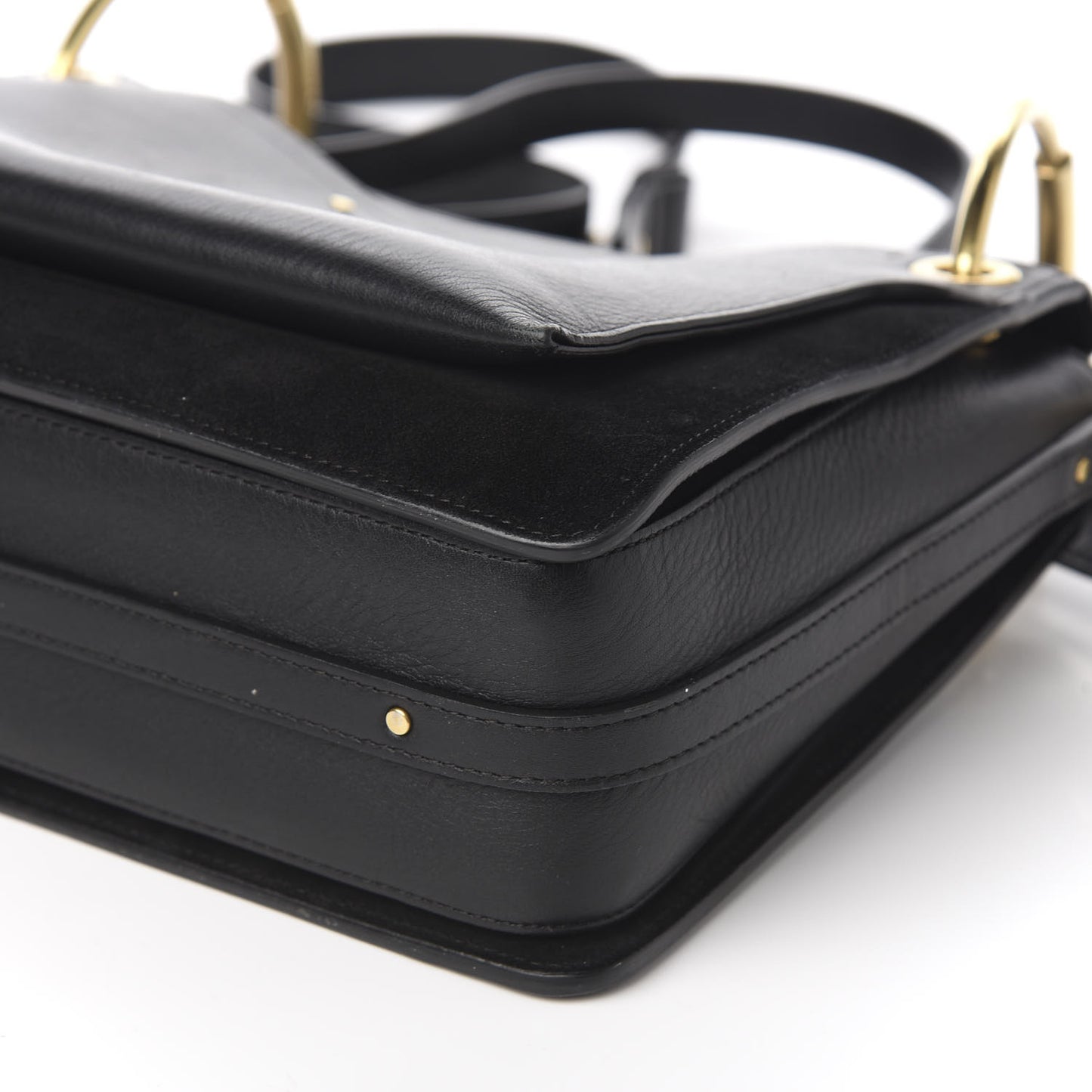 Calfskin Suede Medium Roy Bag Black