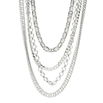 Hermes Sterling Silver Chaine d'Ancre Etcaetera Necklace 1 of 5