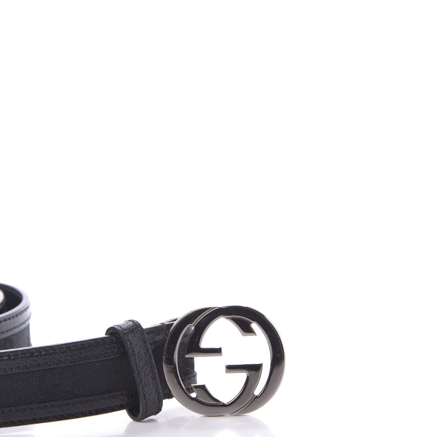 Gucci Monogram Interlocking G Belt 90 36 Black 3 of 11
