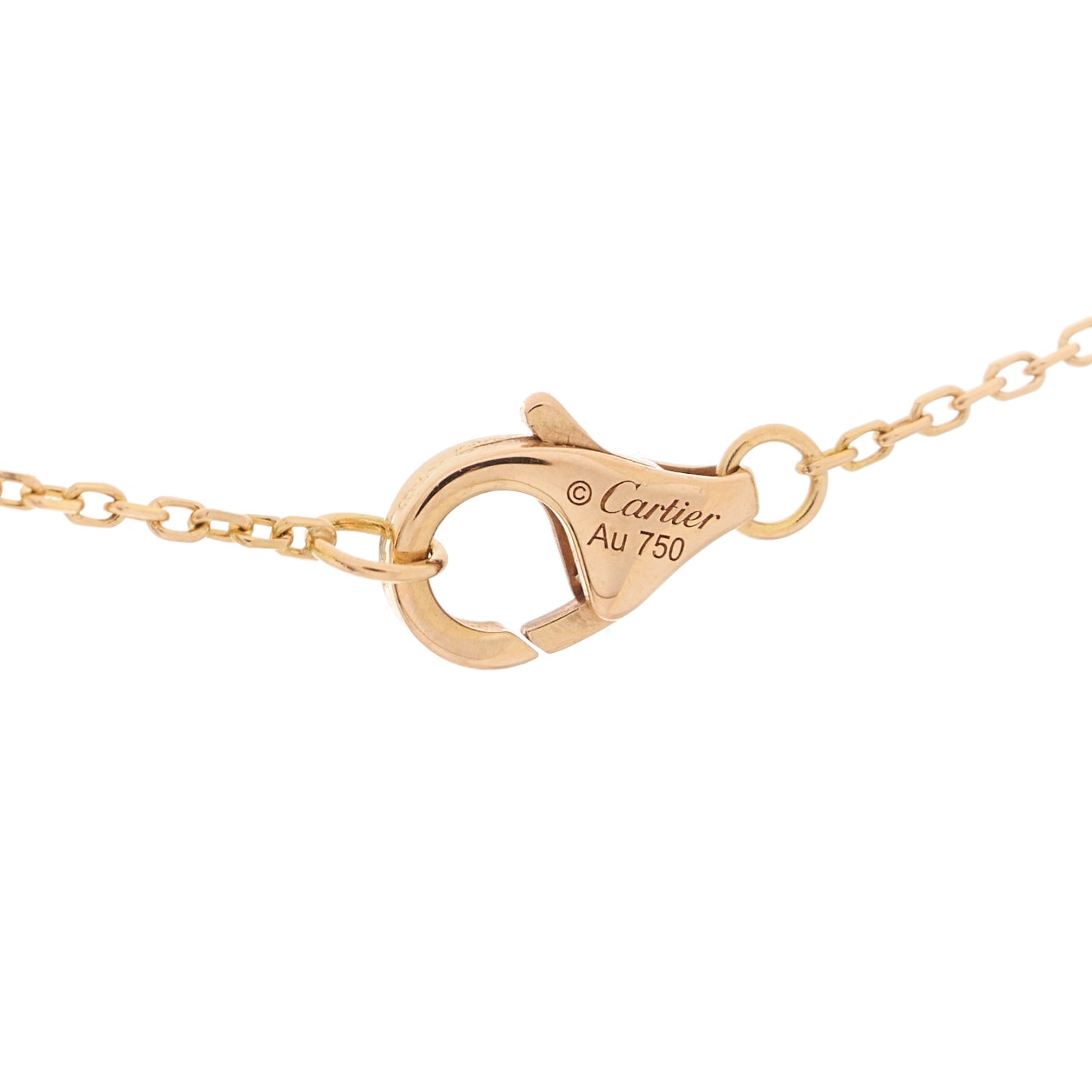 18K Pink Gold Diamond Black Onyx XS Amulette de Cartier Pendant Necklace