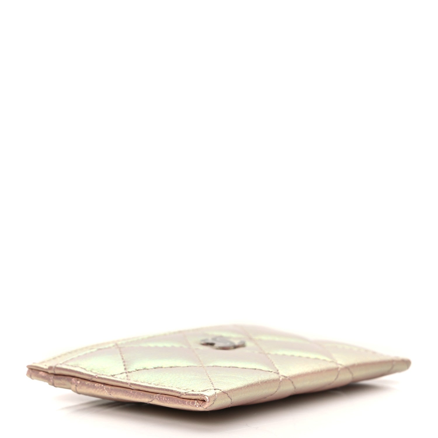 Chanel Iridescent Calfskin Quilted Card Holder Pink 4 of 10