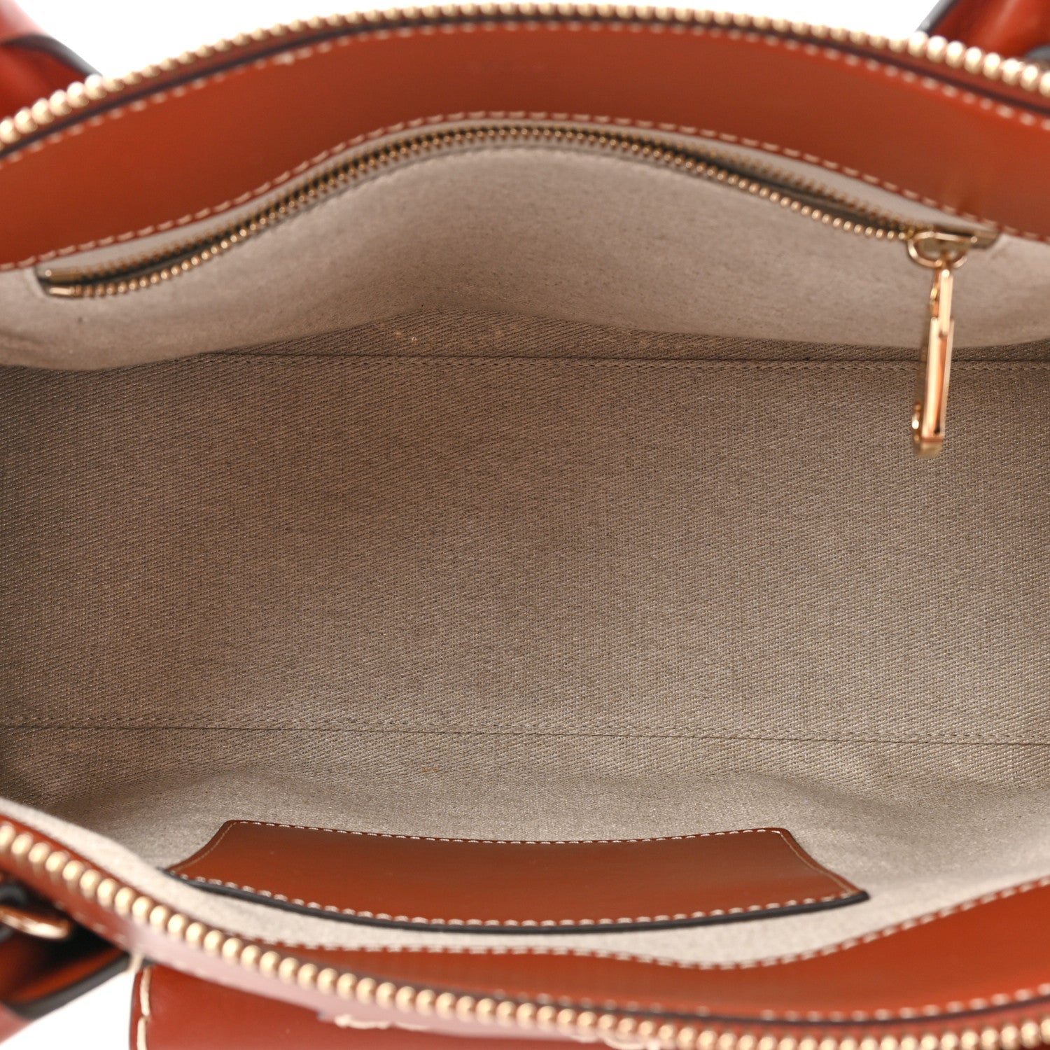 Chloe Nappa Shiny Calfskin Scallop Patchwork Medium Edith Day Bag Sepia Brown 5 of 11