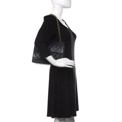 Chanel Lambskin Quilted Medium Double Flap Black 2 of 12