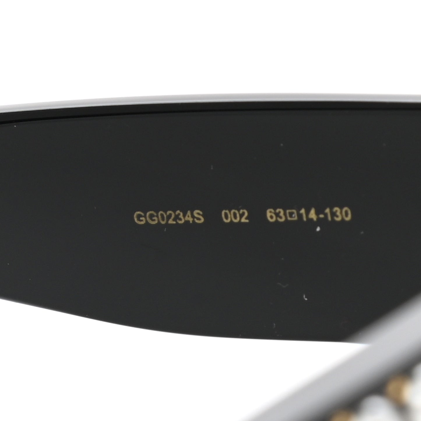 Acetate Pearl Rectangular Frame Sunglasses GG0234S Black Orange