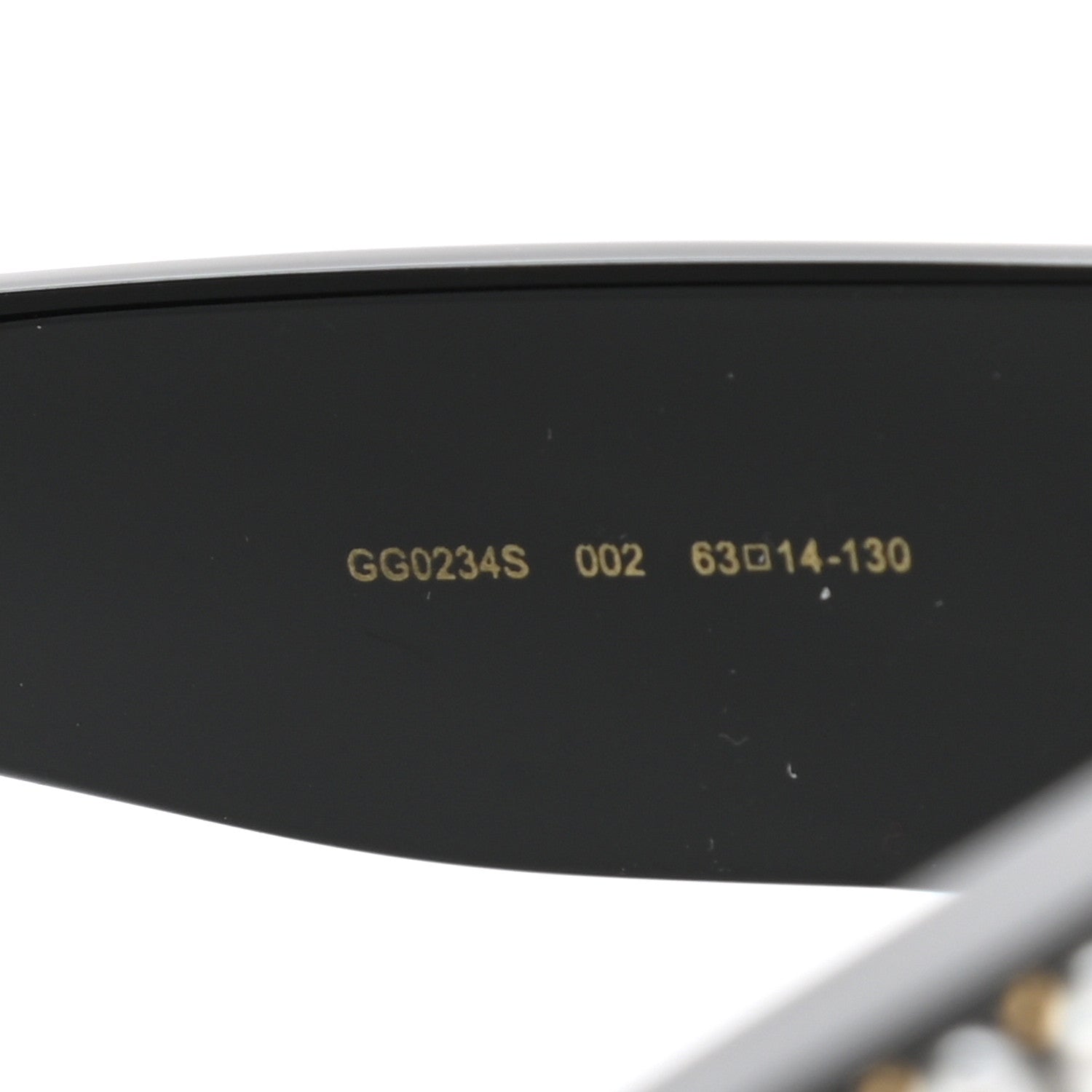Gucci Acetate Pearl Rectangular Frame Sunglasses GG0234S Black Orange 5 of 8