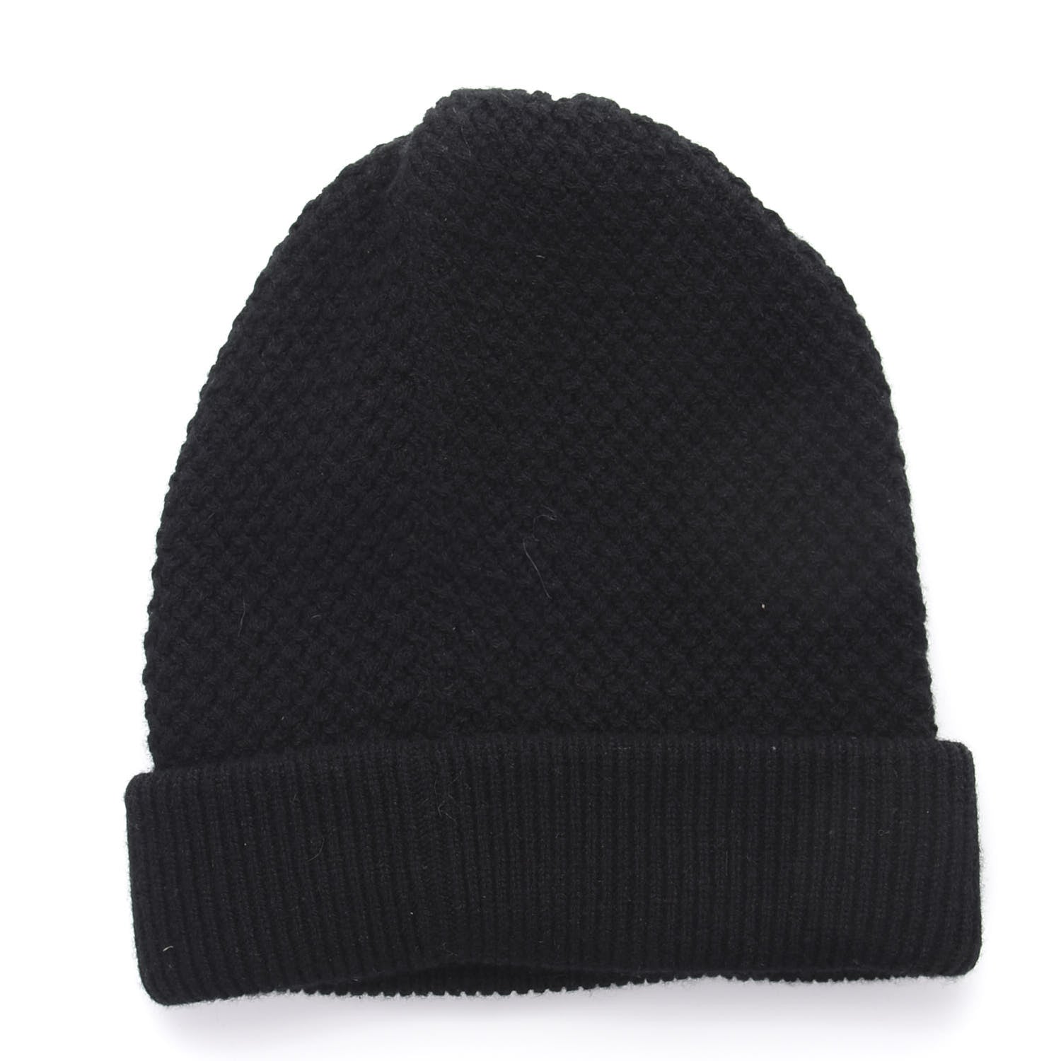 Chanel Cashmere CC Beanie Hat Black 3 of 4