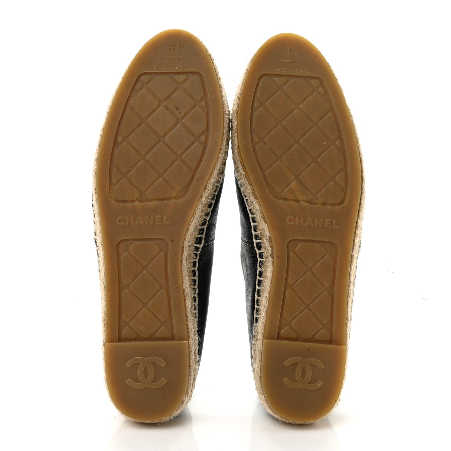 Chanel Lambskin CC Espadrilles 41 Black 6 of 9