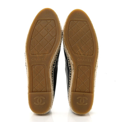 Chanel Lambskin CC Espadrilles 41 Black 6 of 9