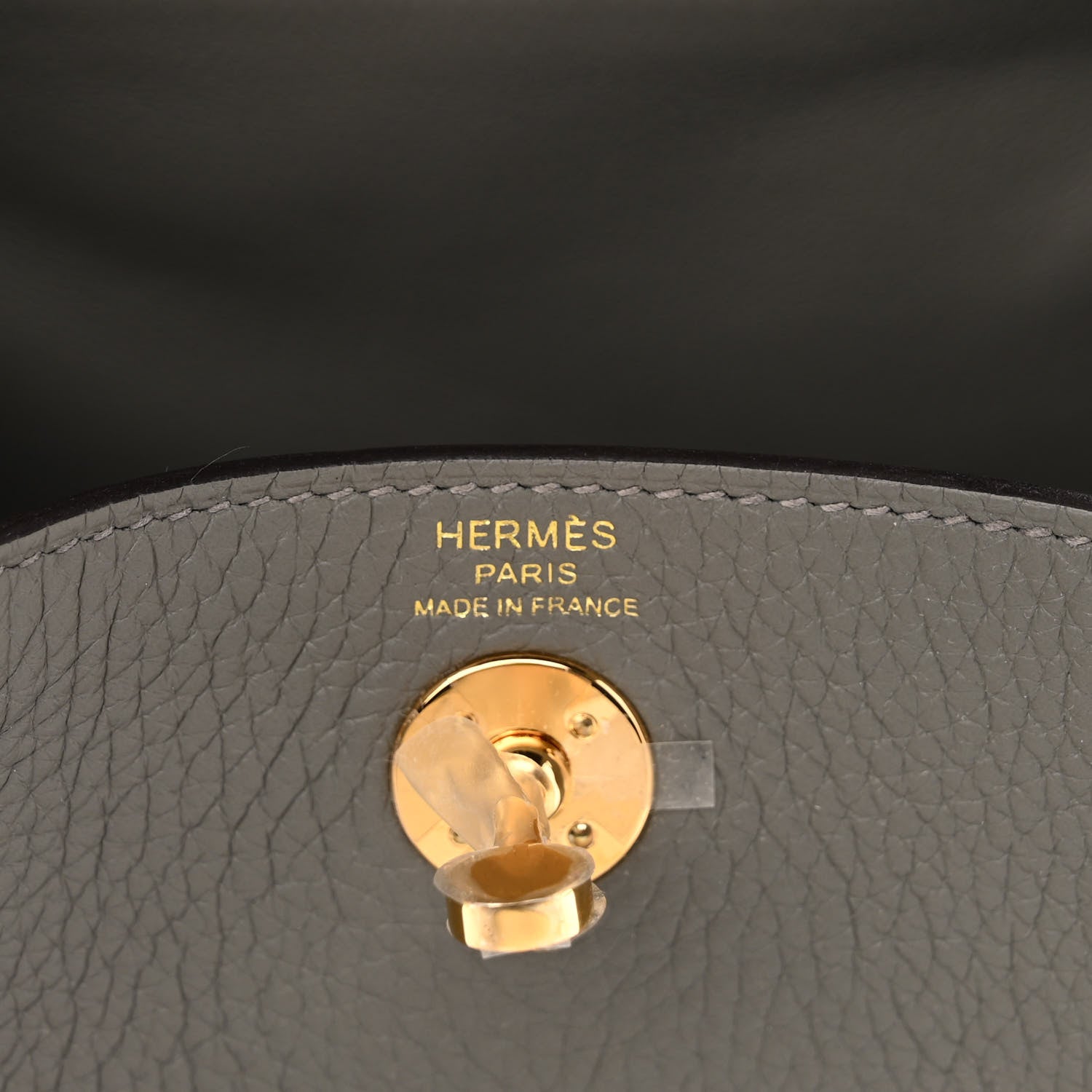 Hermes Taurillon Clemence Mini Lindy 20 Gris Meyer 6 of 11