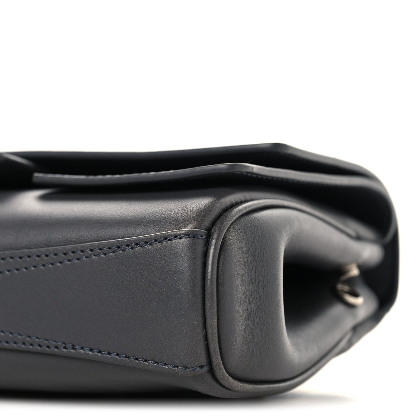 Smooth Calfskin Small Bel Air Clutch On Strap Grey