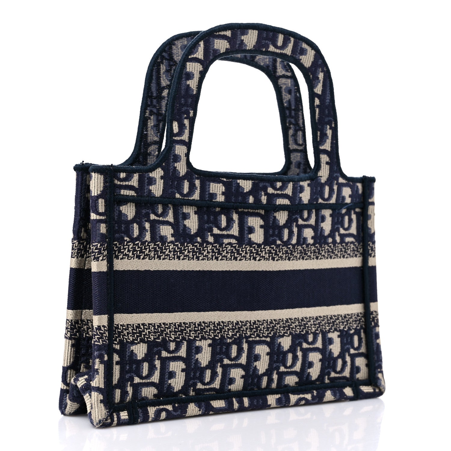 Christian Dior Oblique Mini Book Tote Blue Multicolor 3 of 11