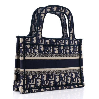 Christian Dior Oblique Mini Book Tote Blue Multicolor 3 of 11