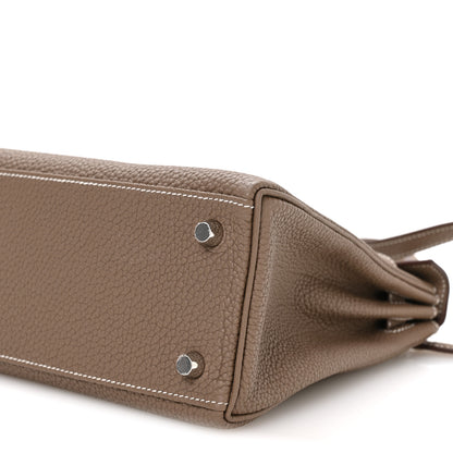 Hermes Togo Kelly Retourne 25 Etoupe 10 of 11