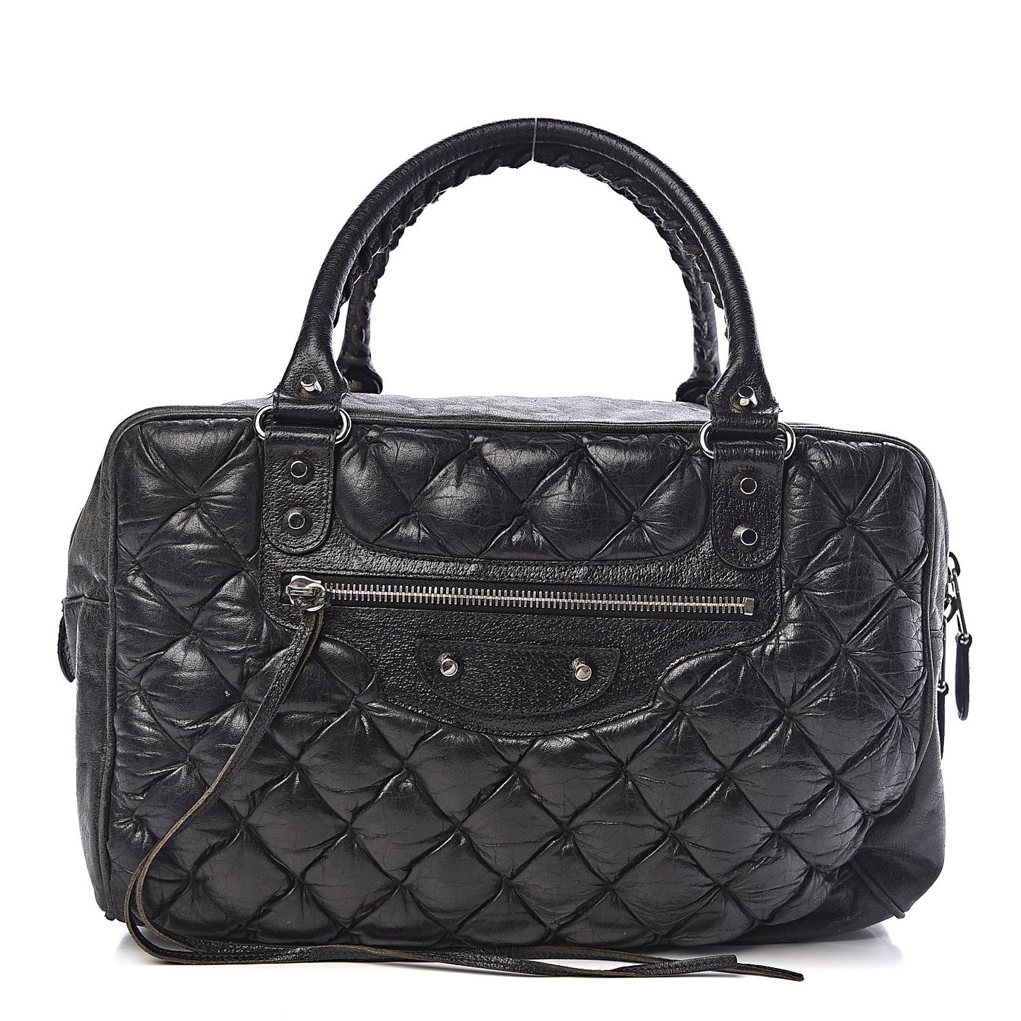 Chevre Quilted Matelasse Black