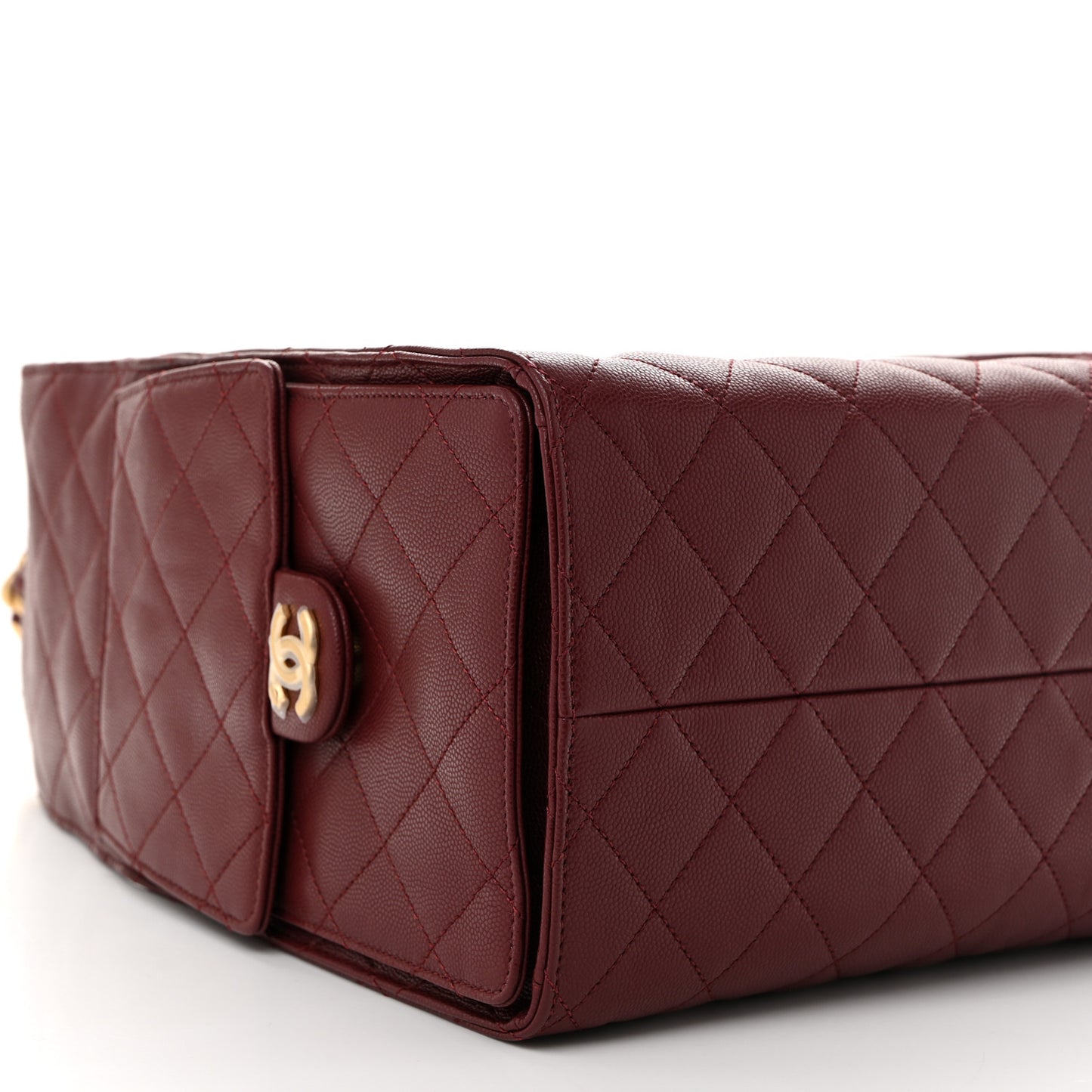 Caviar Quilted Medium Chanel 25 Handbag Burgundy