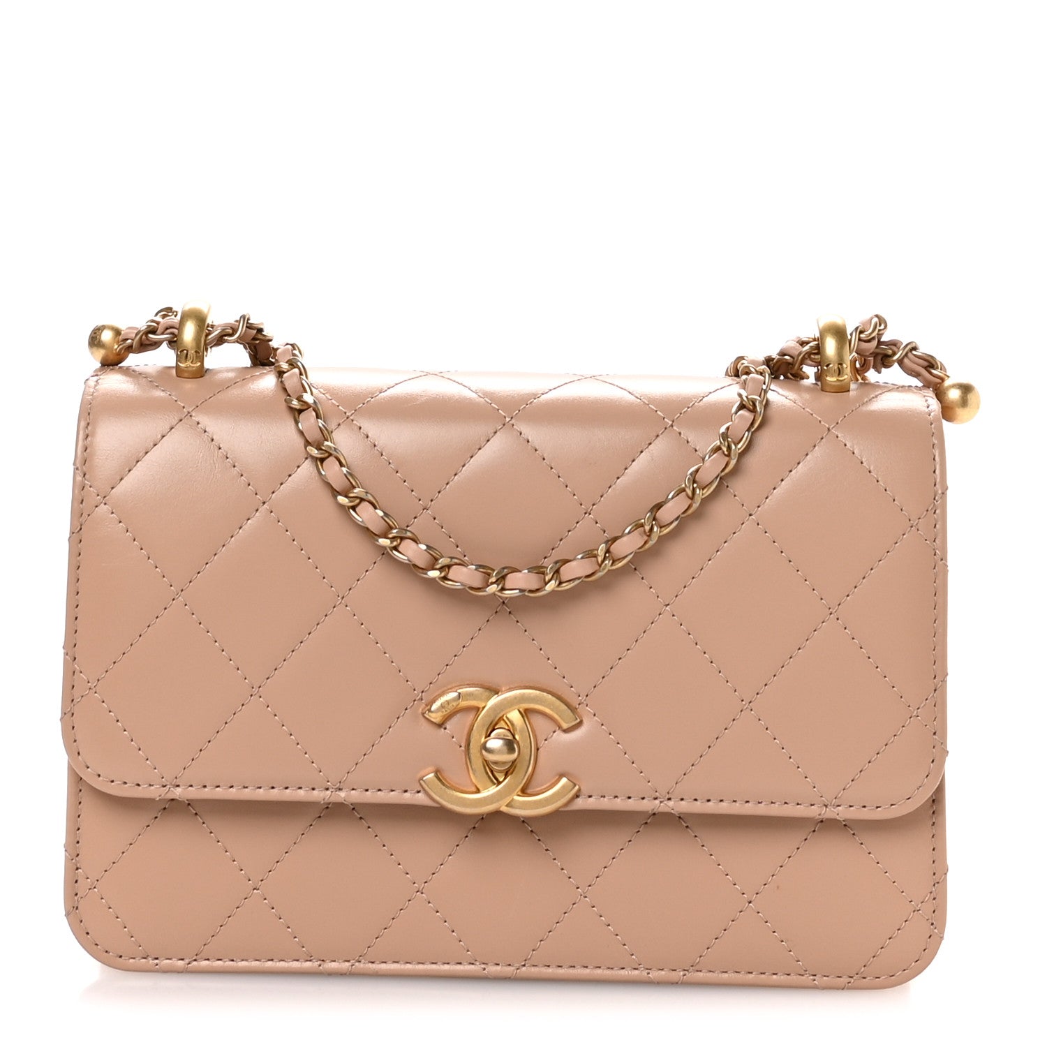 Chanel Calfskin Quilted Perfect Fit Flap Beige 1 of 11