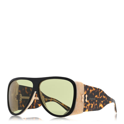 Gucci Oversized Aviator Sunglasses GG0149S Tortoise 1 of 9