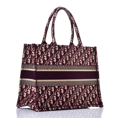 Christian Dior Oblique Medium Book Tote Burgundy Multicolor 3 of 8