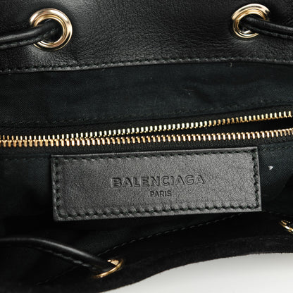 Balenciaga Baby Daim Suede Classic Hardware Traveler Backpack Black 5 of 6