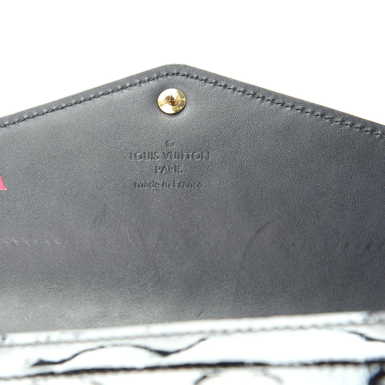 Louis Vuitton Vernis Sarah Compact Wallet Black Magnetique 6 of 7