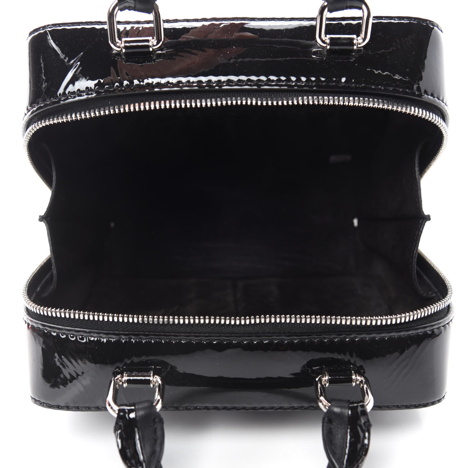 Chanel Patent Quilted Travel Kit Vanity Case Black 5 of 11