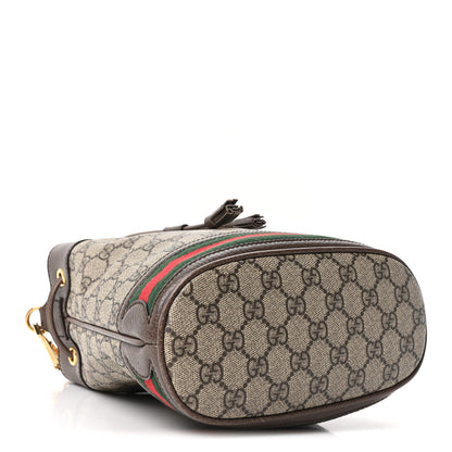Gucci GG Supreme Monogram Web Small Ophidia Bucket Bag Brown 4 of 10