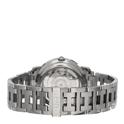 Hermes Stainless Steel 36mm Clipper Automatic Watch Blue 3 of 4