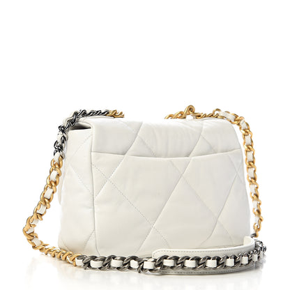 Chanel Lambskin Quilted Medium 19 Flap White 2 of 10