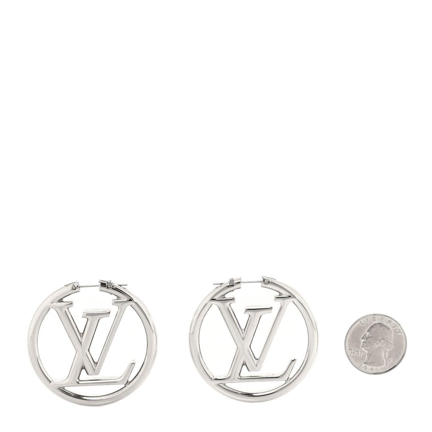 Palladium Louise Hoop Earrings Silver