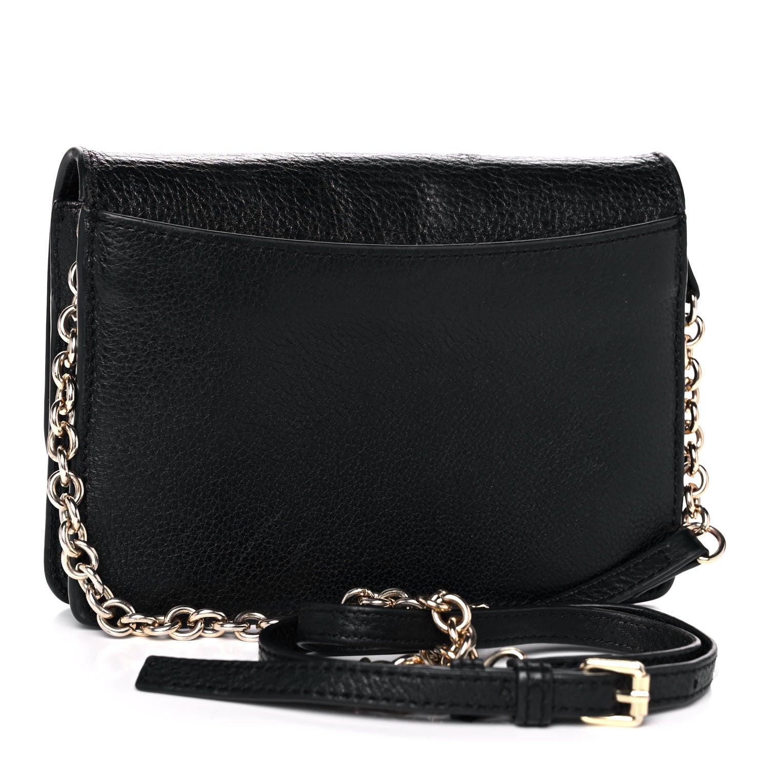 Burberry Soft Grain Embossed Hampshire Wallet on Chain Black 3 of 19