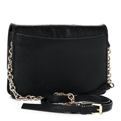 Burberry Soft Grain Embossed Hampshire Wallet on Chain Black 3 of 19