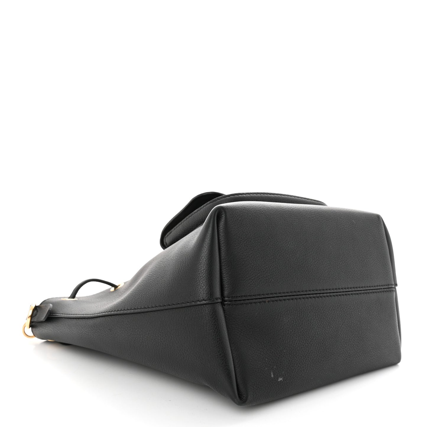 Calfskin Lockme Bucket MM Black