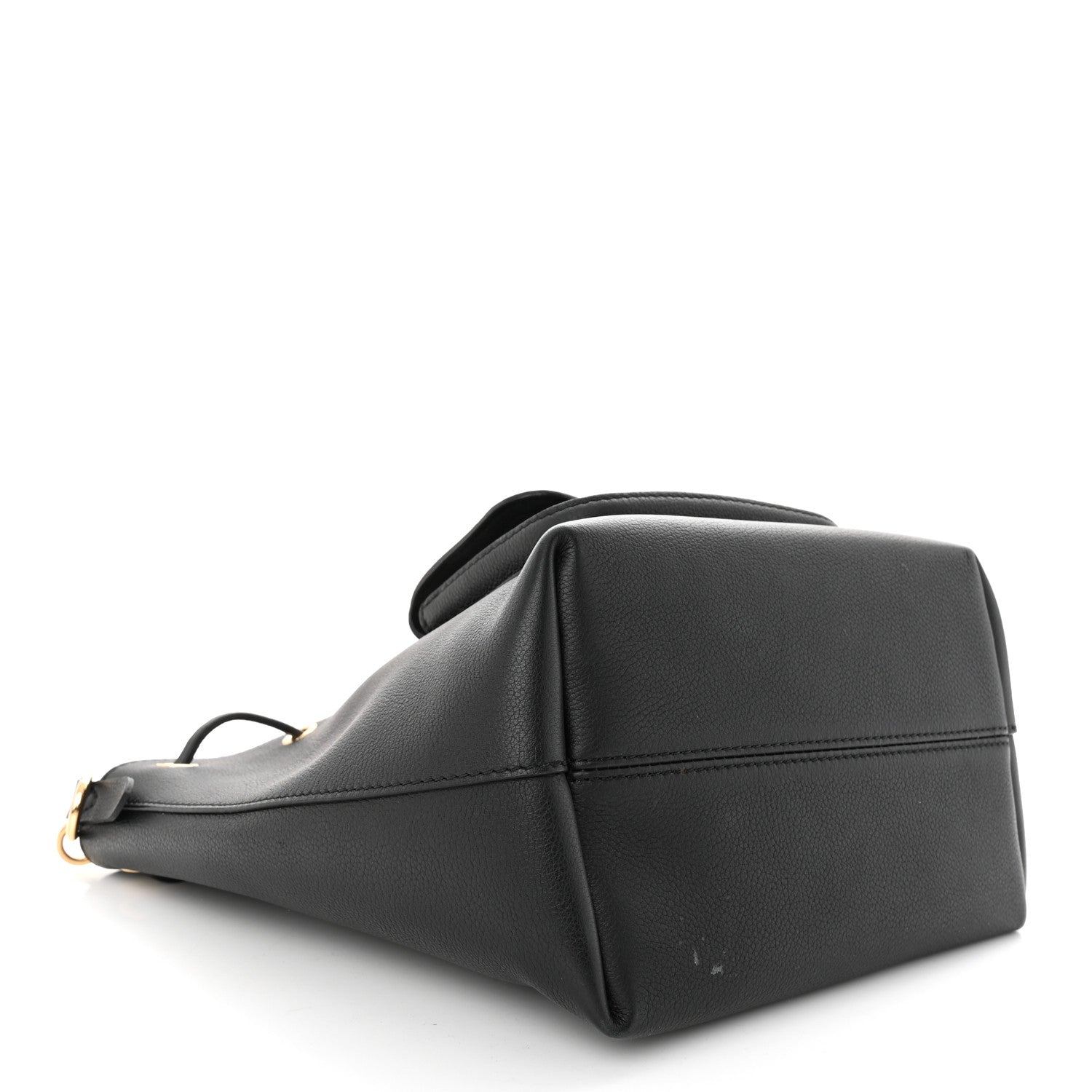 Louis Vuitton Calfskin Lockme Bucket MM Black 4 of 11