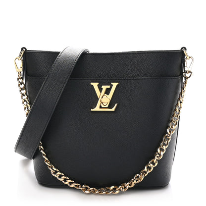Louis Vuitton Calfskin Lock and Walk Bucket Black 1 of 11