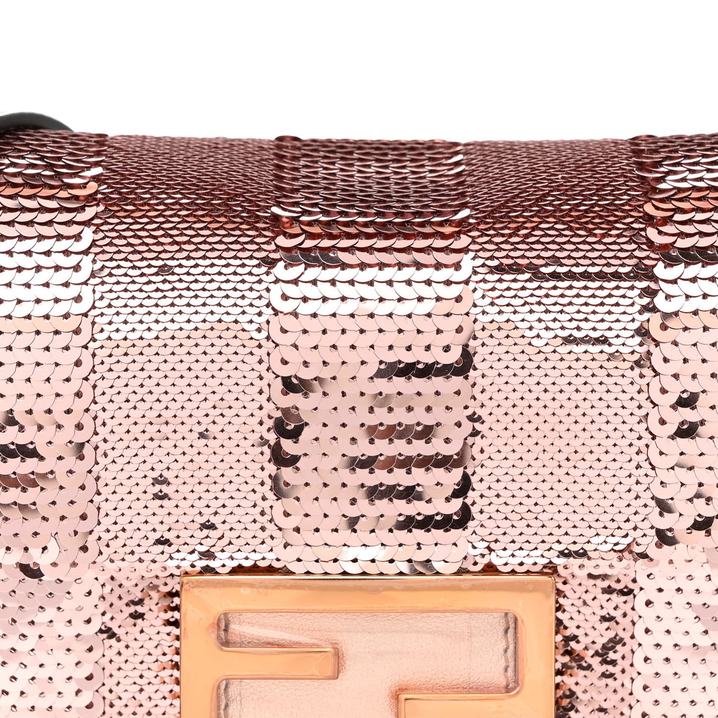 Sequin Metallic Nappa Pequin Mini Baguette Rame