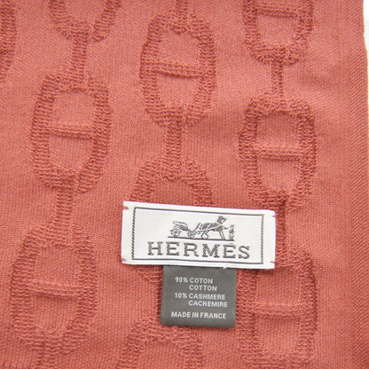 Hermes Cotton Silk Chain dAncre Shawl Tomatte Unisex 4 of 4