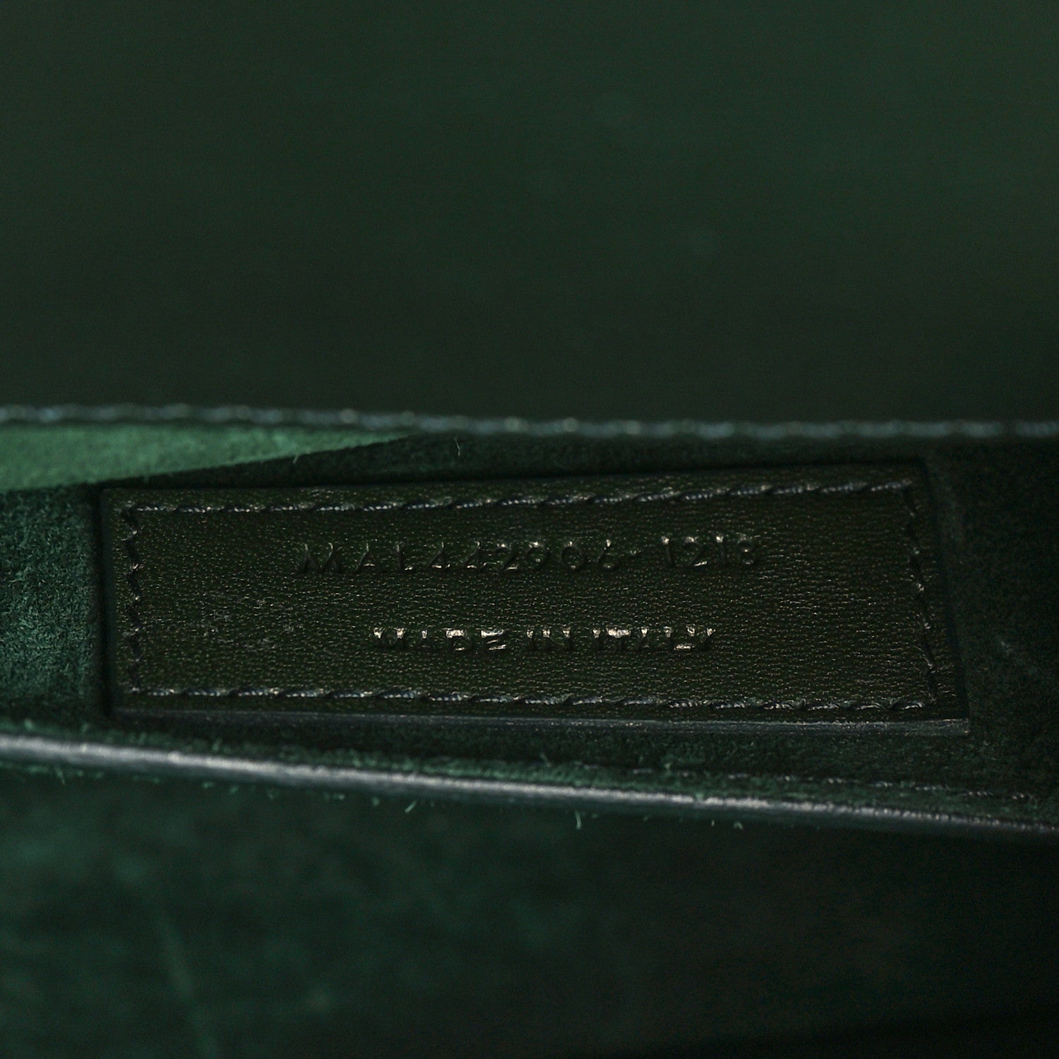 Saint Laurent Calfskin Medium Monogram Sunset Dark Green 7 of 9